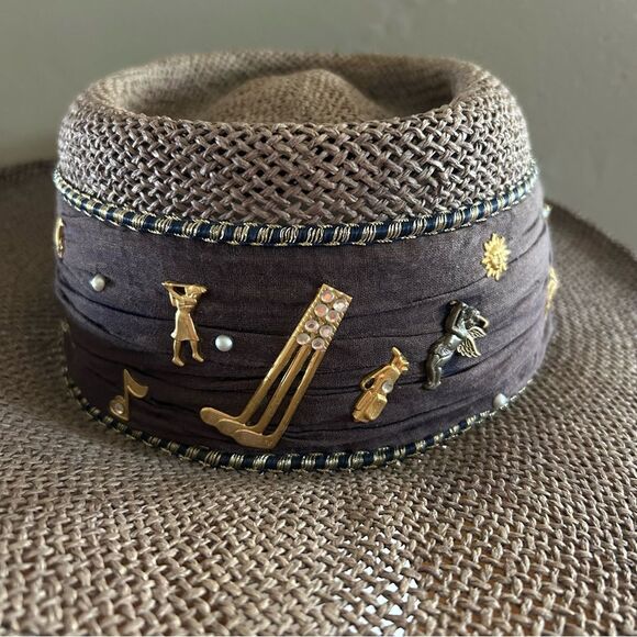 Dixie J Designs El Centro Novelty Golf Raffia Hat - Picture 6 of 11